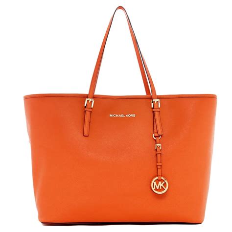 michael kors burnt ornage large jet set tote|michael kors jet set saffiano.